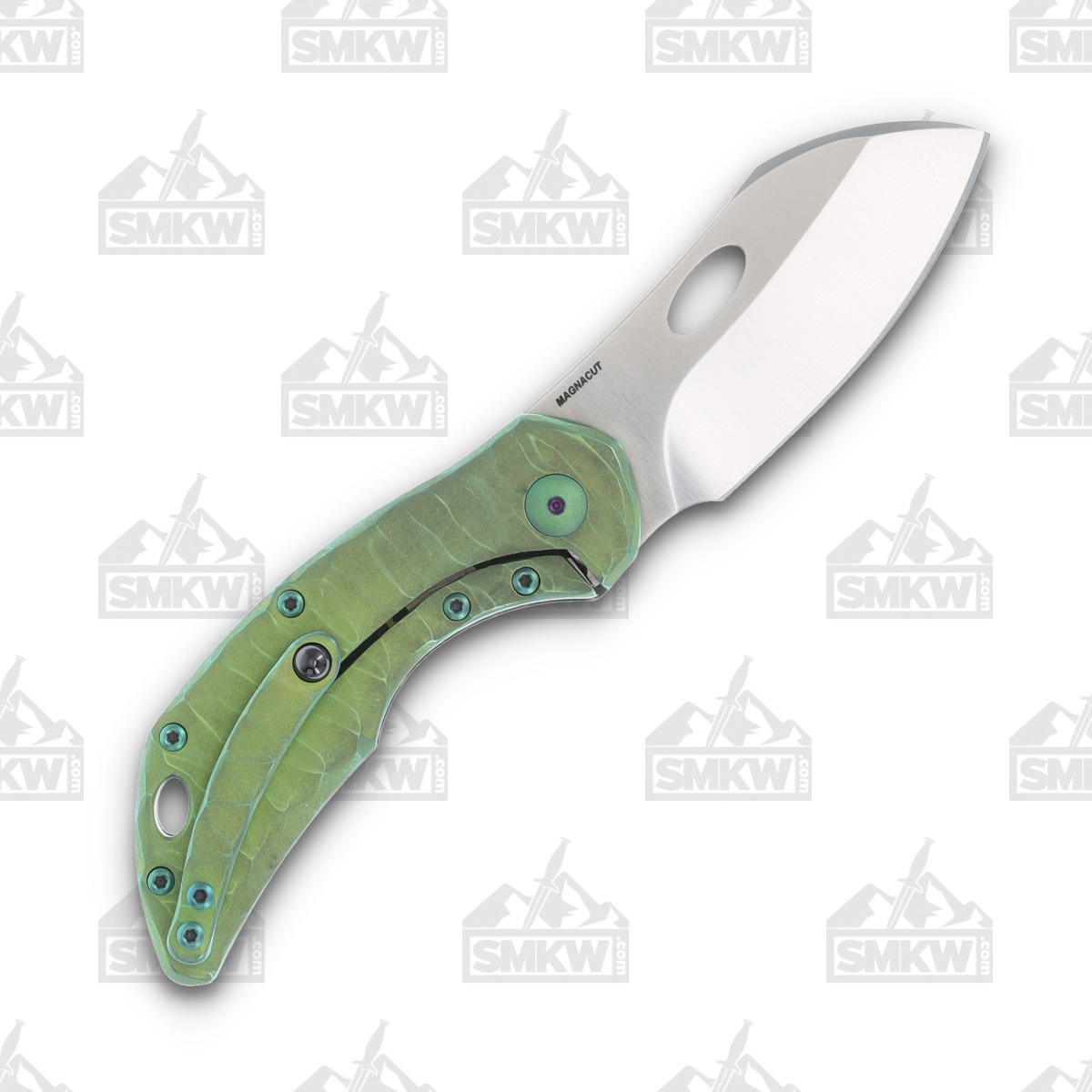 Olamic Busker Largo Folding Knife 015-L Satin Magnacut/Toxic Storm FatCarbon BCF015L View 2