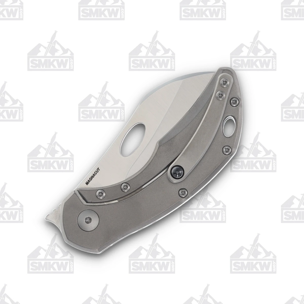 Olamic Busker Largo Folding Knife 023-L Satin Magnacut, White Storm FatCarbon BCF023L View 6