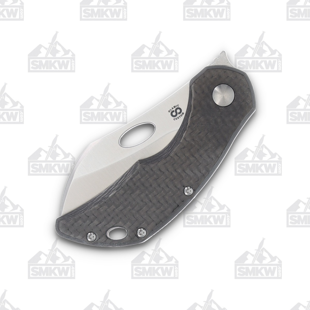 Olamic Busker Largo Folding Knife 010-L Twill FatCarbon/Satin Titanium BCF010L View 5