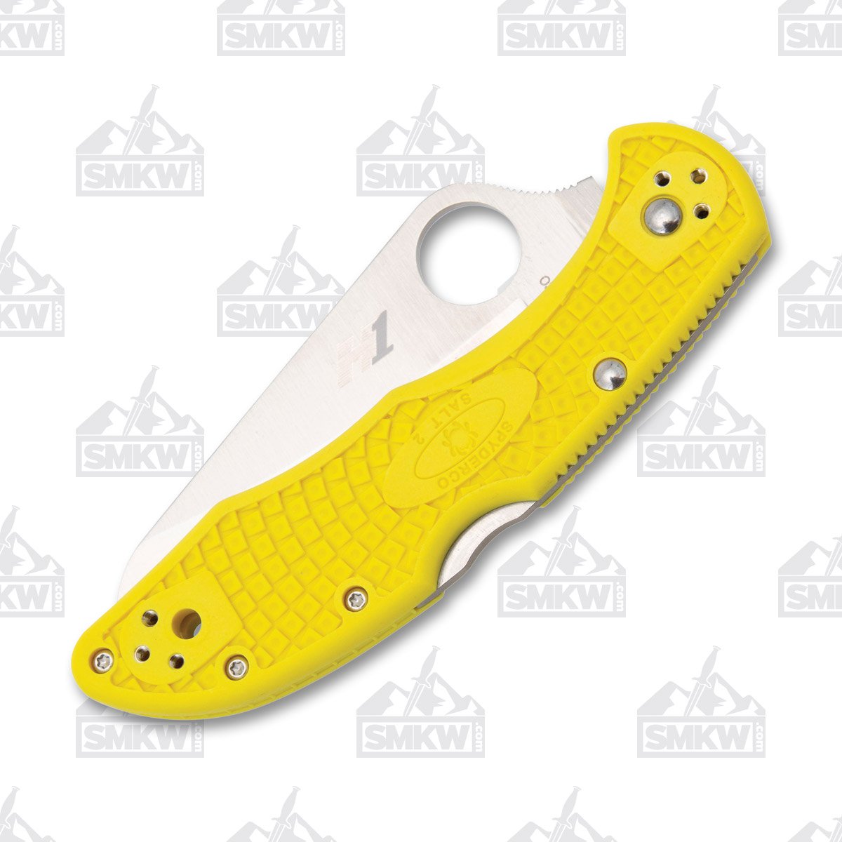 Spyderco Salt 2 Yellow FRN Folding Knife 3in Plain Satin Blade SPC88PYL2 View 5