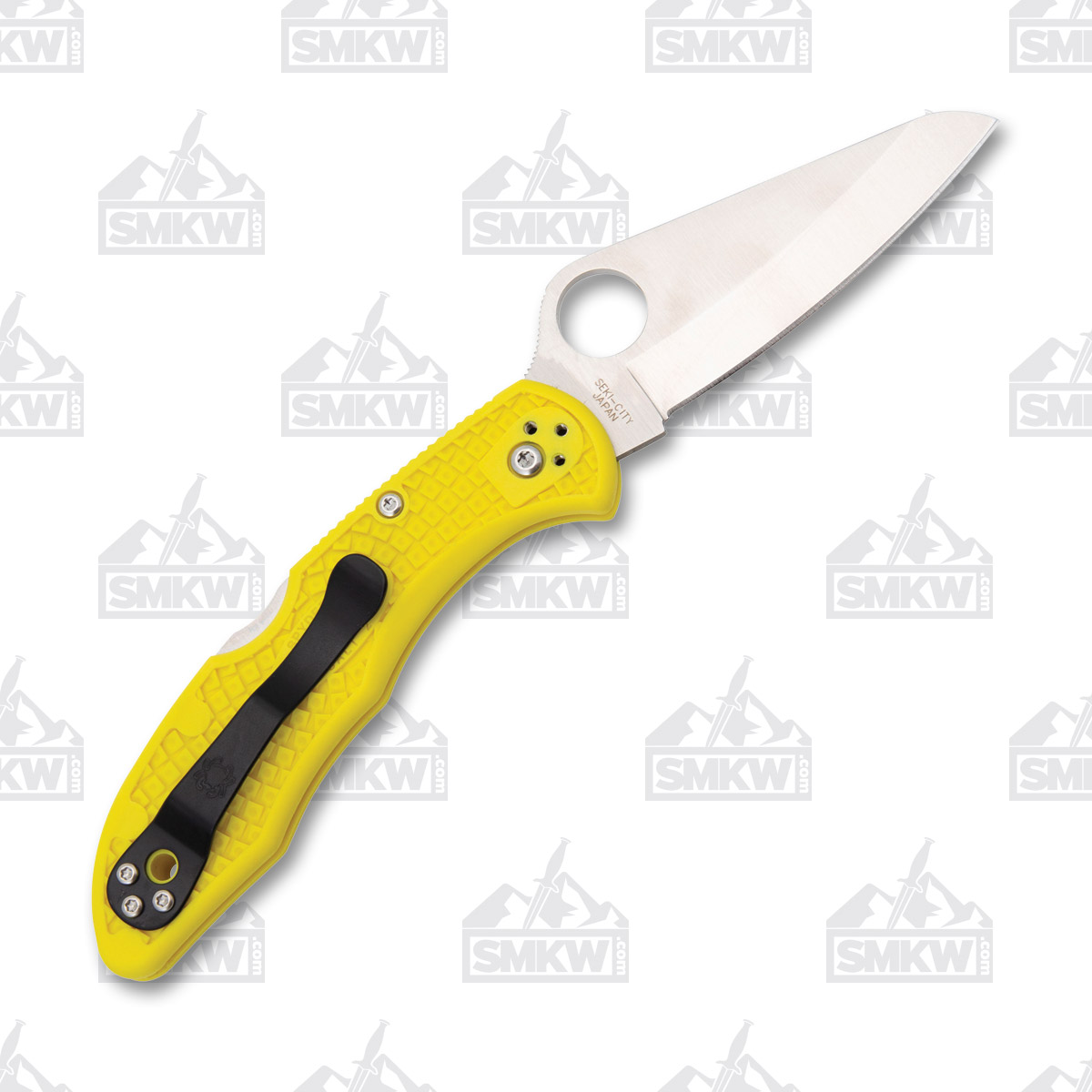 Spyderco Salt 2 Yellow FRN Folding Knife 3in Plain Satin Blade SPC88PYL2 View 4