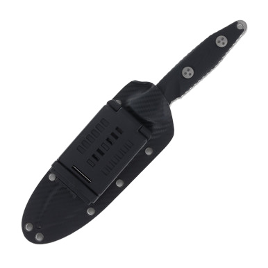 Microtech SOCOM Alpha Fixed Blade Knife (Serrated Apocalyptic T/E, Black) MT11412AP View 7