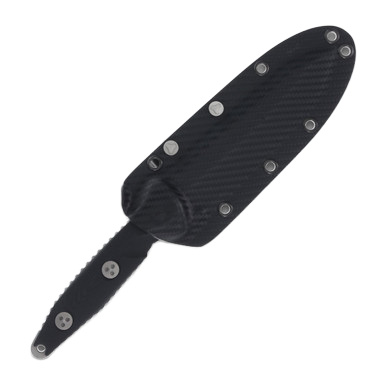 Microtech SOCOM Alpha Fixed Blade Knife (Serrated Apocalyptic T/E, Black) MT11412AP View 6