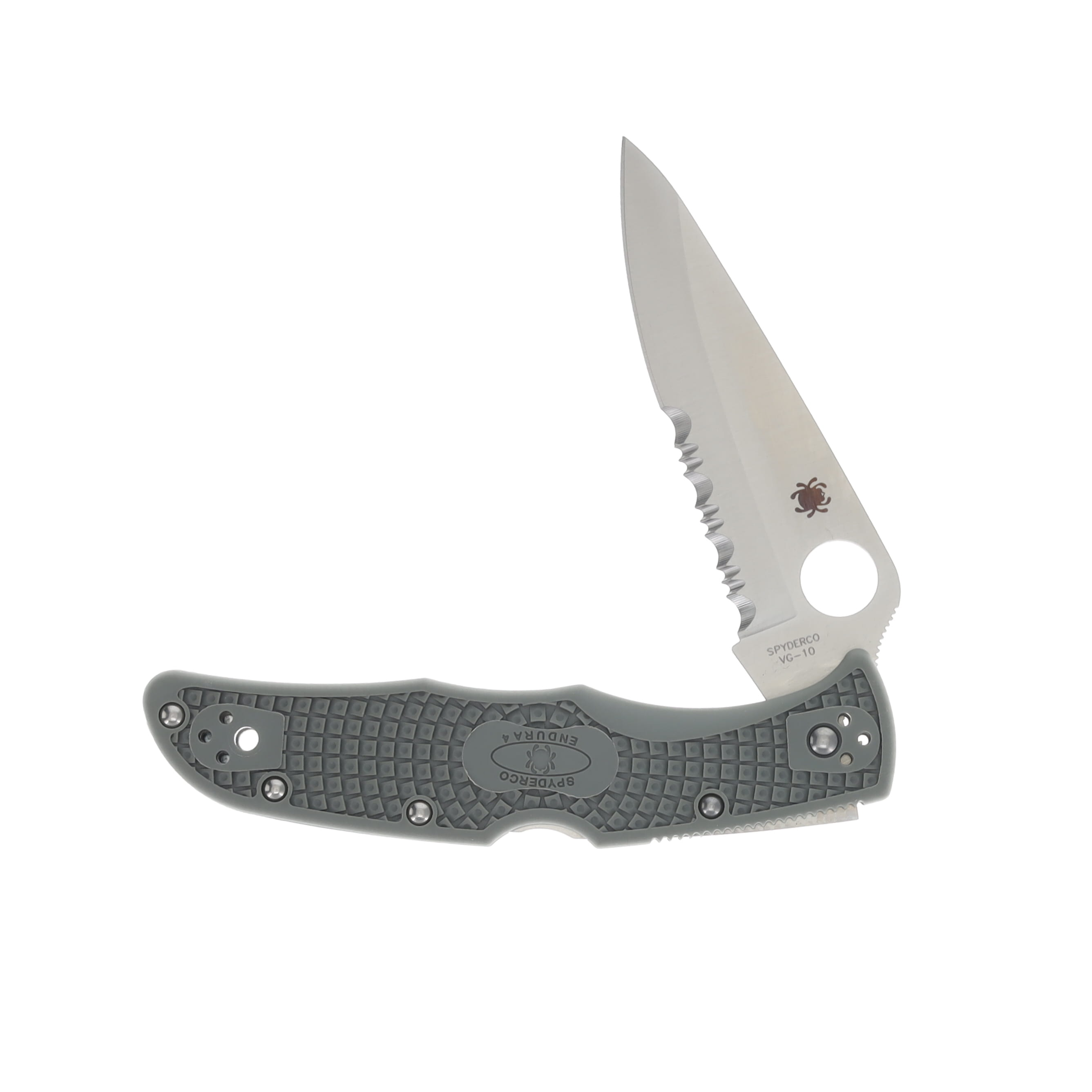 Spyderco Endura 4 FRN Foliage Green 3.8in Partially Serrated Blade SPC10PSFG View 3
