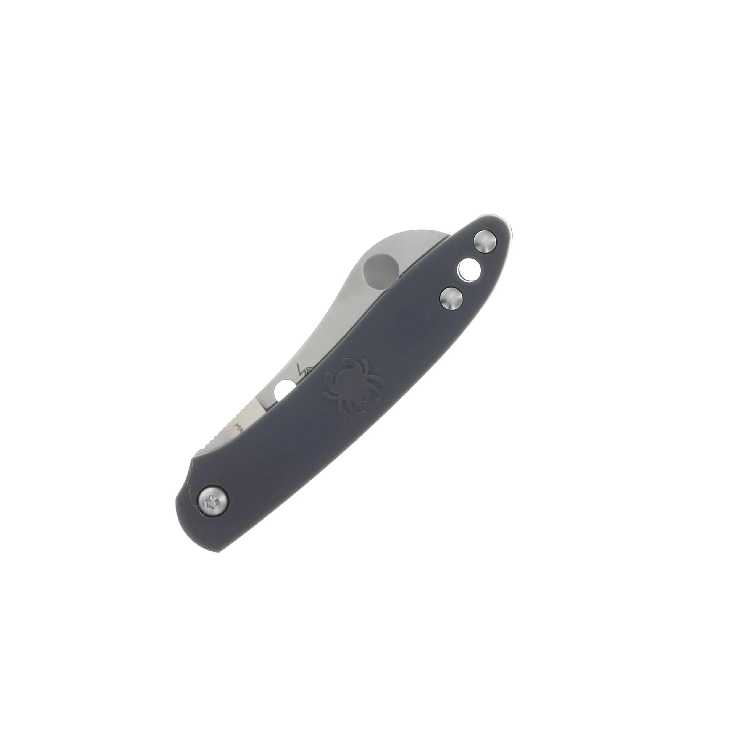 Spyderco Roadie SlipJoint Folding Knife Gray 2.09in Satin Sheepsfoot Blade SPC189GY View 2