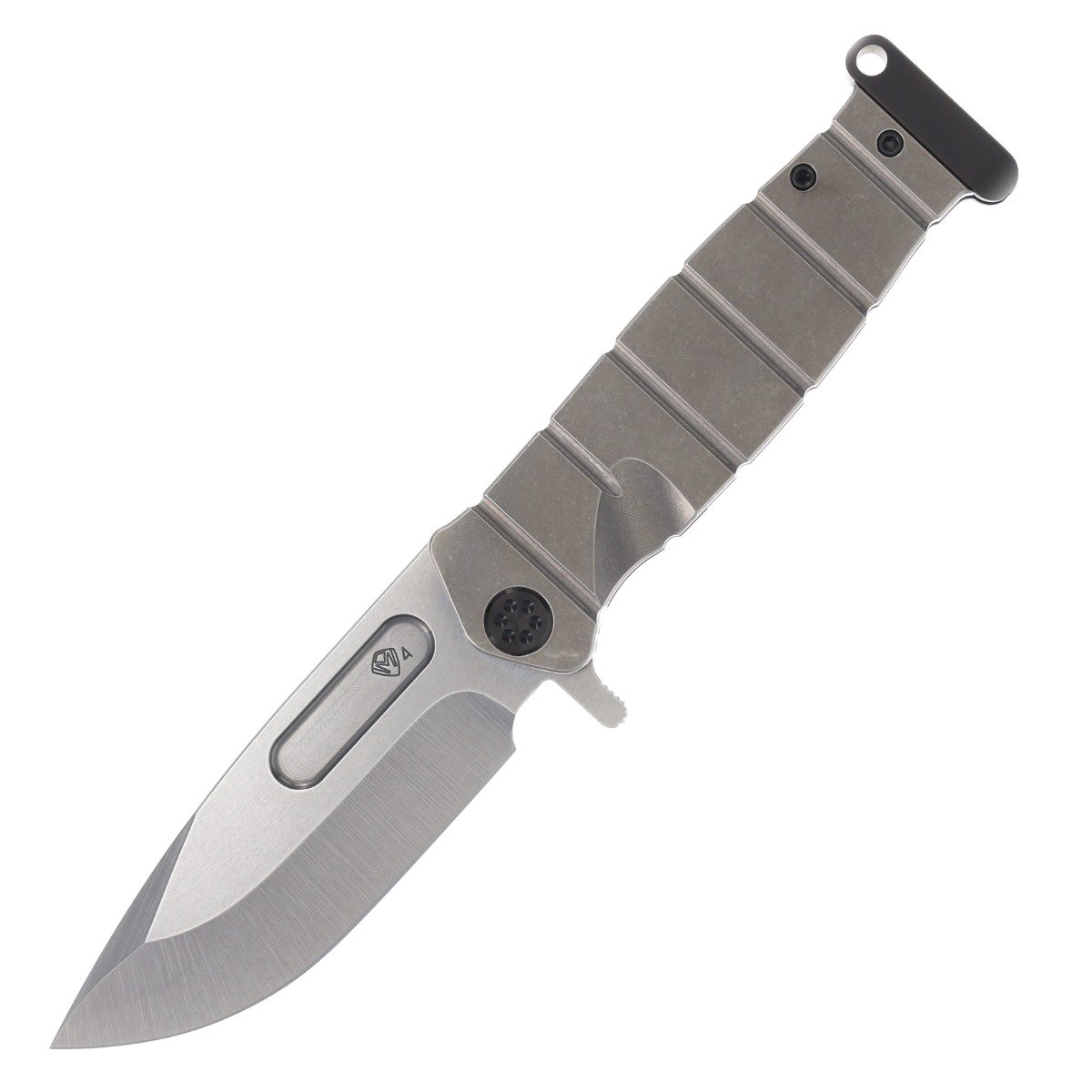 Medford USMC FF 4.25in Tumbled Drop Point Blade Folding Knife PVD MK2044TQ-01TM-TPCP-PP View 1