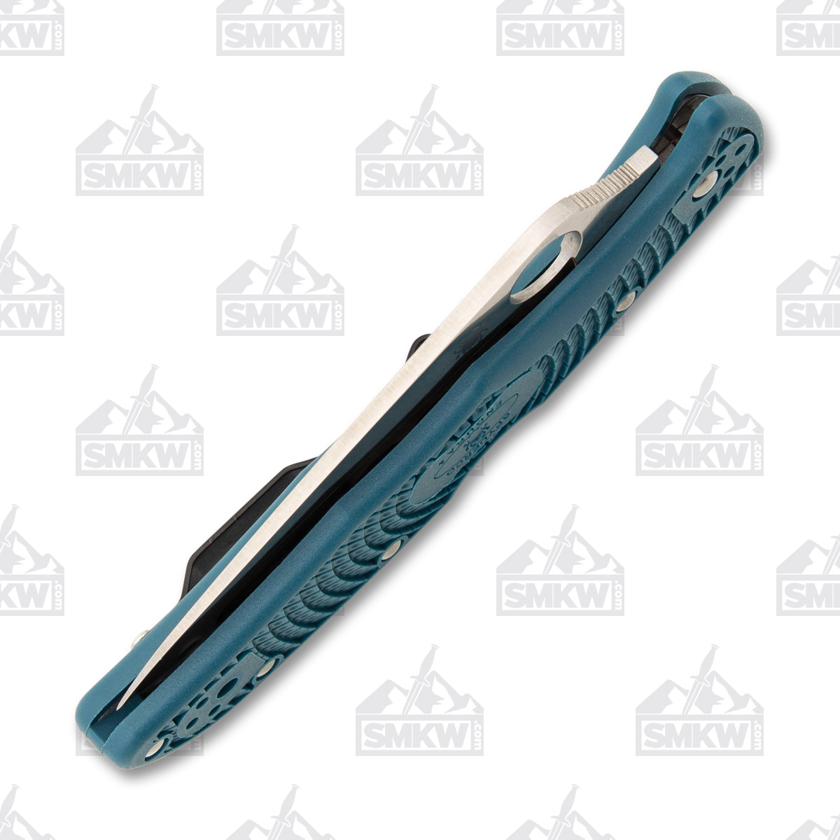 Spyderco Endura 4 Lightweight Folding Knife Blue 3.8in K390 Satin Plain Blade SPC10FPK390 View 8