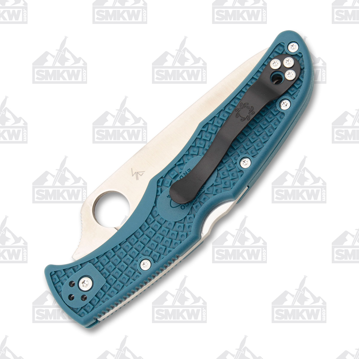 Spyderco Endura 4 Lightweight Folding Knife Blue 3.8in K390 Satin Plain Blade SPC10FPK390 View 7