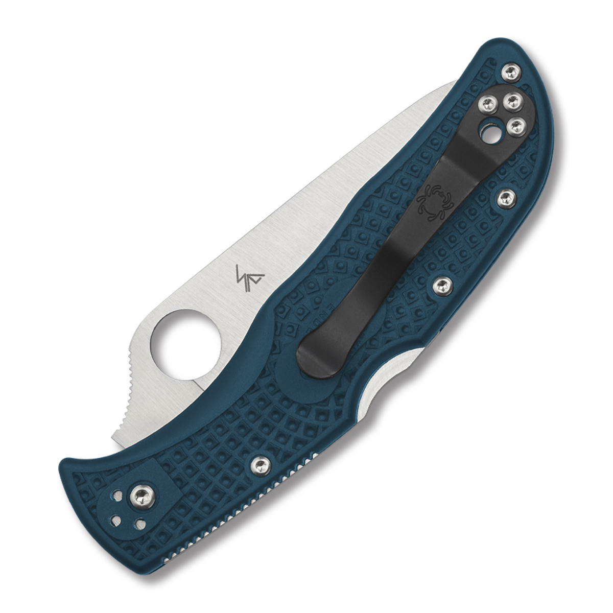 Spyderco Endela Blue FRN Folding Knife K390 2.95in Satin Plain Blade SPC243FPK390 View 3