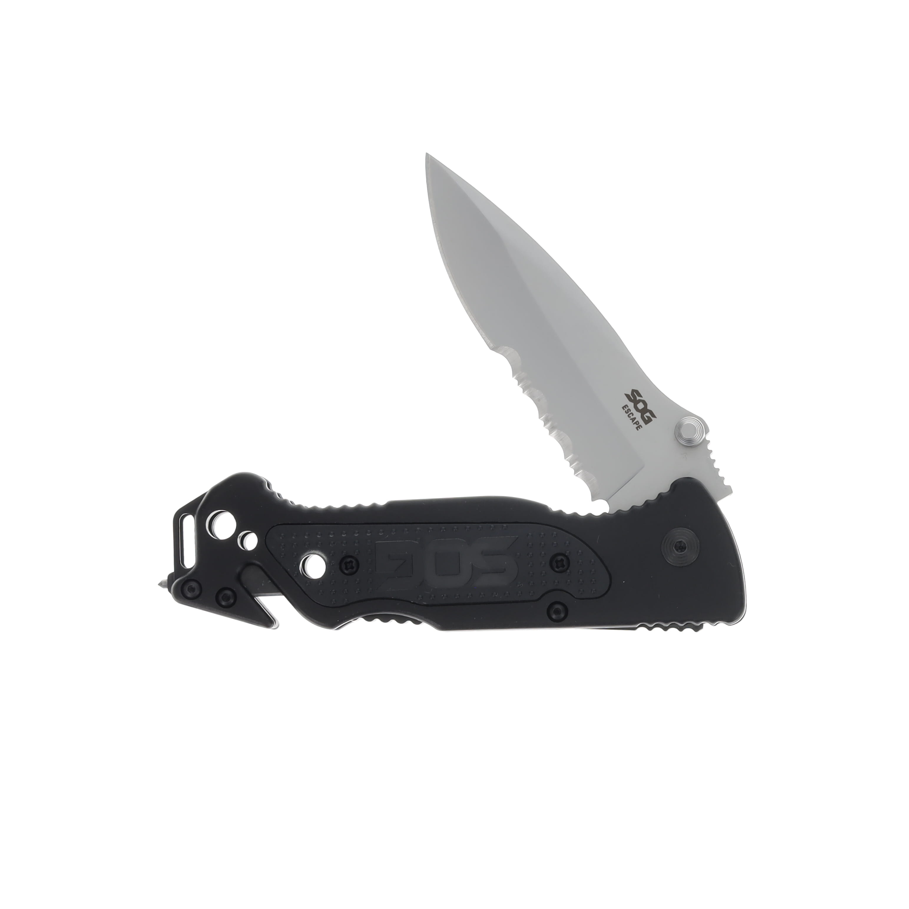 SOG Escape 3.4 Inch Partially Serrated Bead Blasted Clip Point SOGFF24 View 3