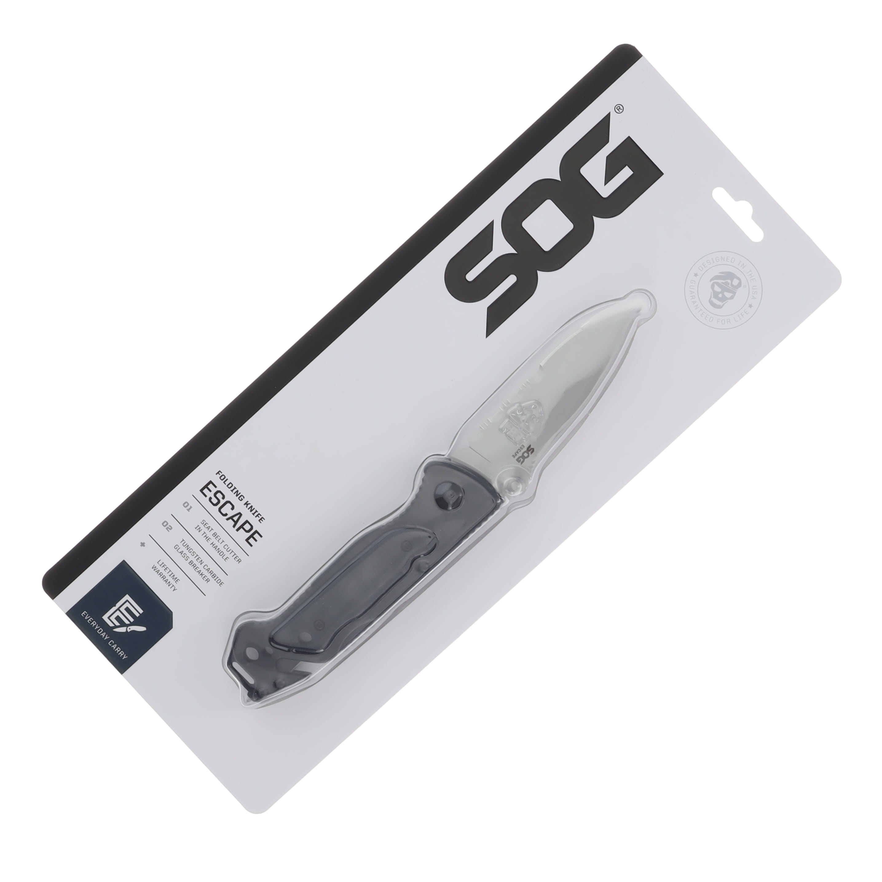 SOG Escape 3.4 Inch Partially Serrated Bead Blasted Clip Point SOGFF24 View 7