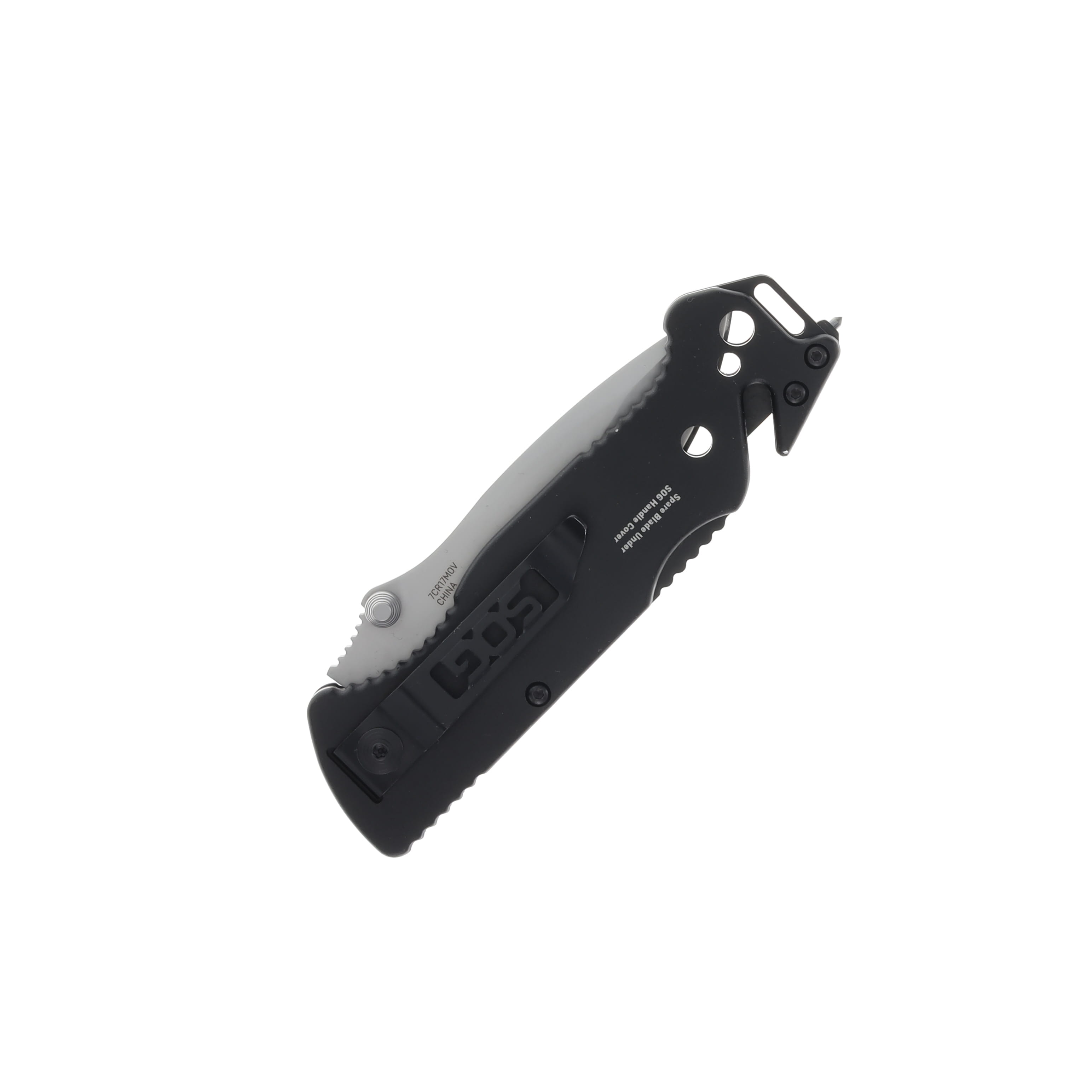SOG Escape 3.4 Inch Partially Serrated Bead Blasted Clip Point SOGFF24 View 4