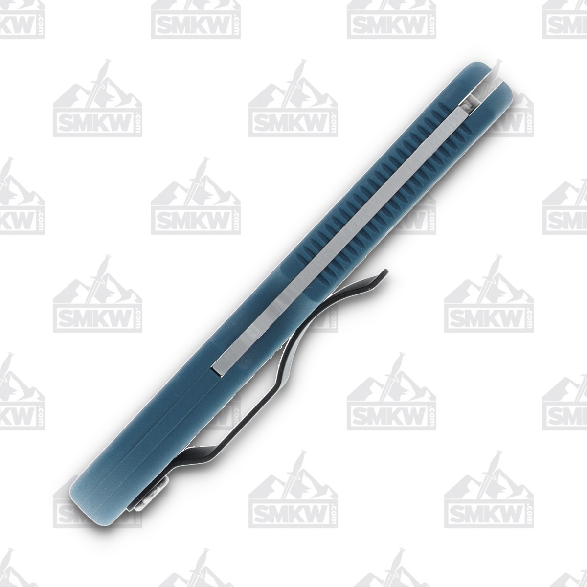 Spyderco Endela Folding Knife Blue 3.41 Inch Serrated Satin Clip Point SPC243FSK390 View 8