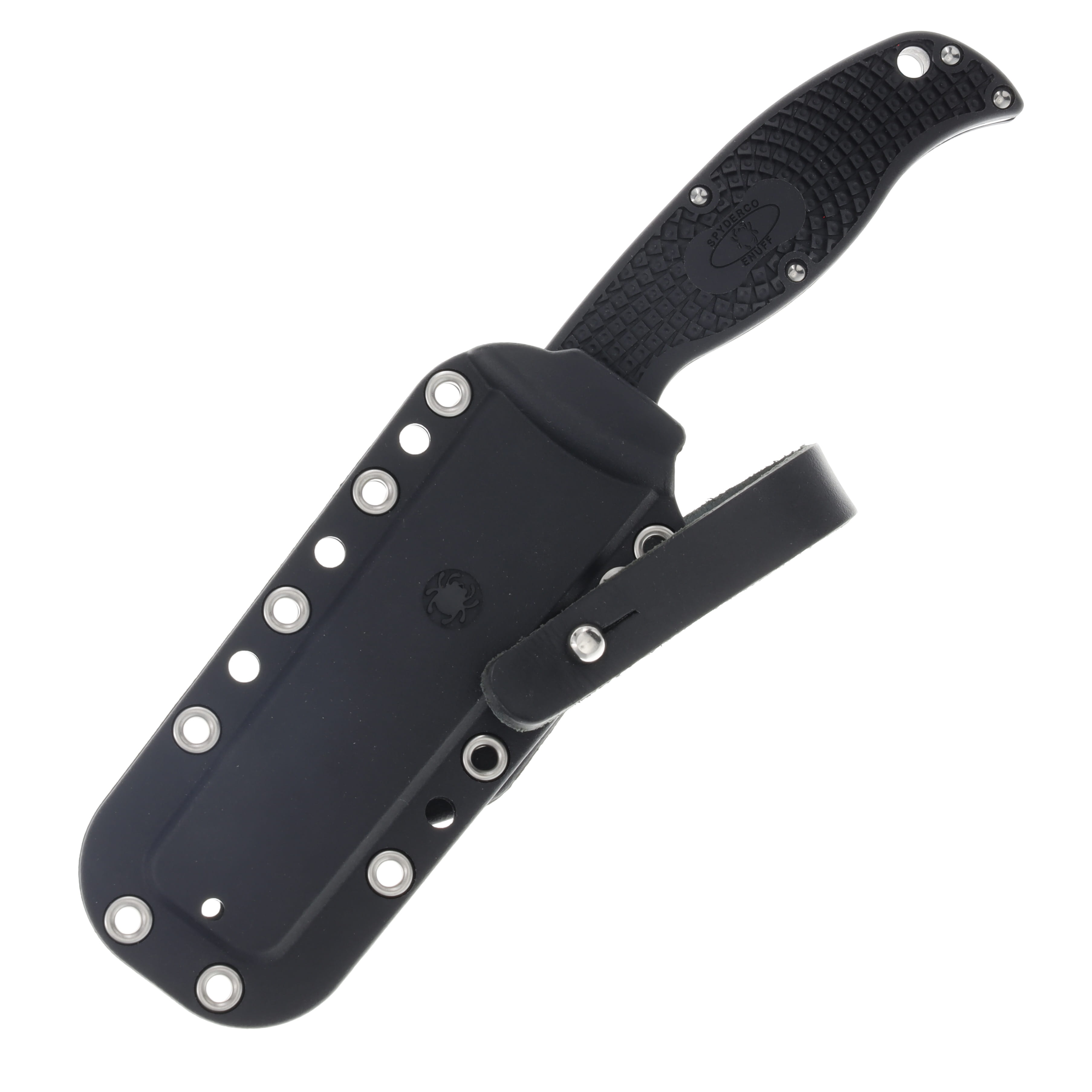 Spyderco Enuff 2 Fixed Blade Knife 3.95 Inch SpyderEdge Satin Leaf SPFB31SBK2 View 3