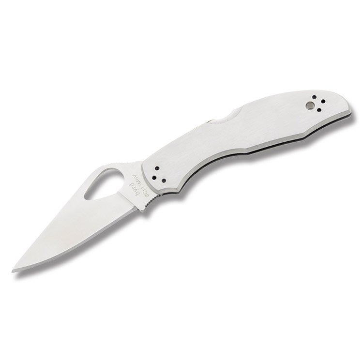 Spyderco Meadowlark 2 Stainless 2.97 Inch Plain Satin Clip Point SPBY04P View 1