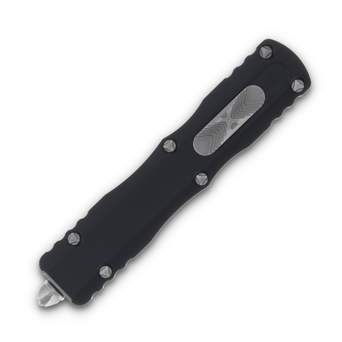 Microtech Dirac OTF Automatic Knife Partially Serrated Apocalyptic D/E Black AUMT22511AP View 3