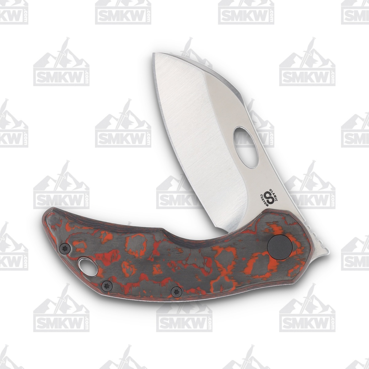 Olamic Busker Largo Folding Knife 009-L Mars Valley FatCarbon/Dark Blast BCF009L View 3