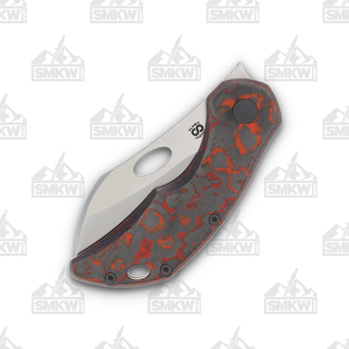 Olamic Busker Largo Folding Knife 009-L Mars Valley FatCarbon/Dark Blast BCF009L View 5