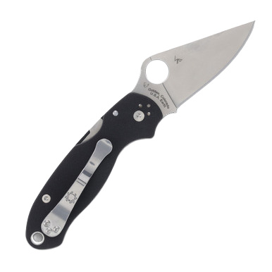 Spyderco Para 3 Folding Knife Black G-10 Handle CPM S45VN Drop Point Blade SPC223GP View 2