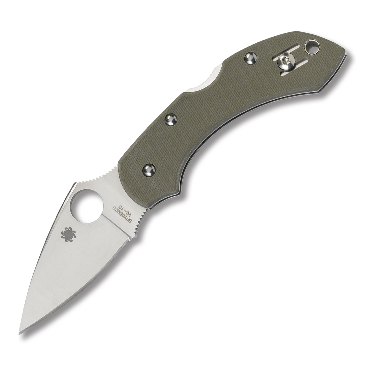Spyderco Dragonfly Folding Knife Foliage Green G-10 SPC28GPFG View 2