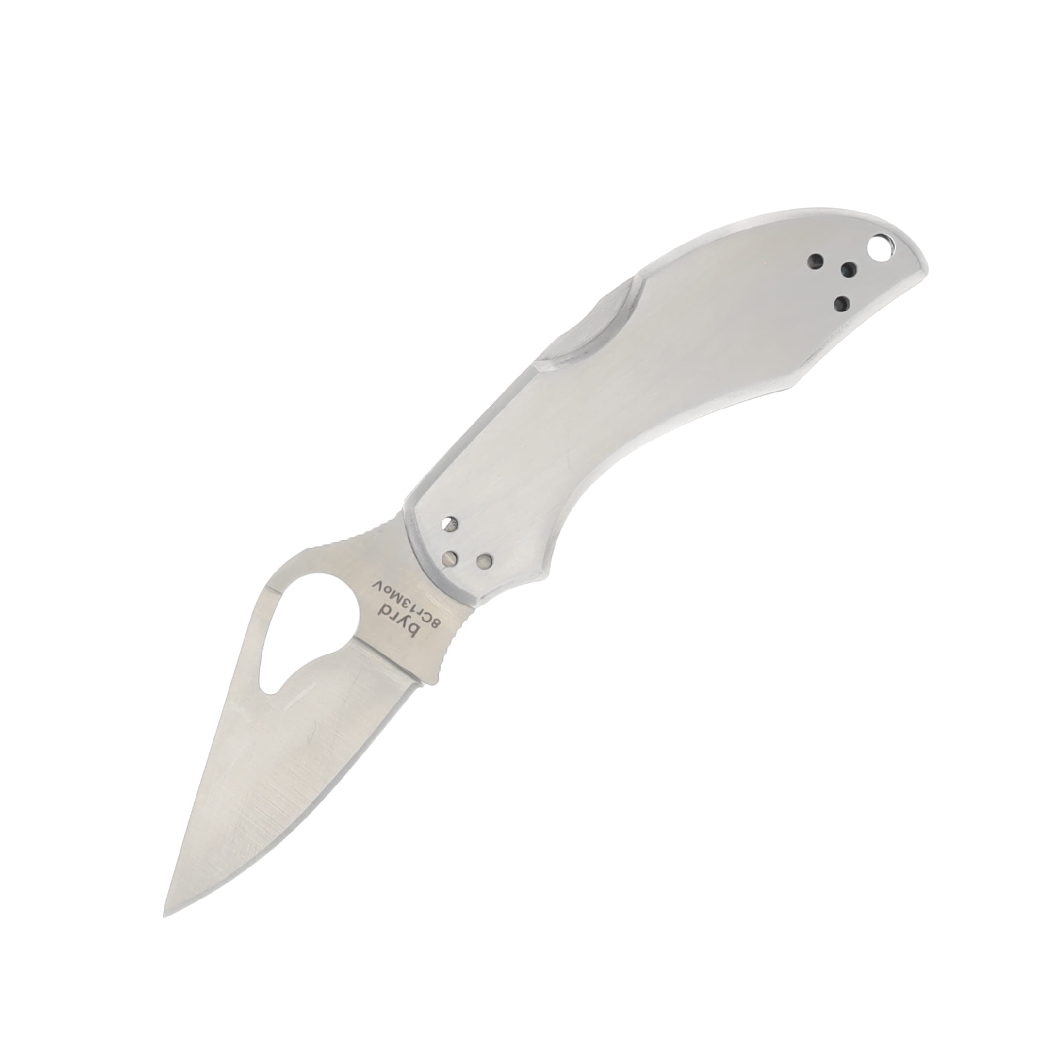 Spyderco Byrd Robin 2 Stainless 2.4 Inch Plain Satin Clip Point SPBY10P View 1