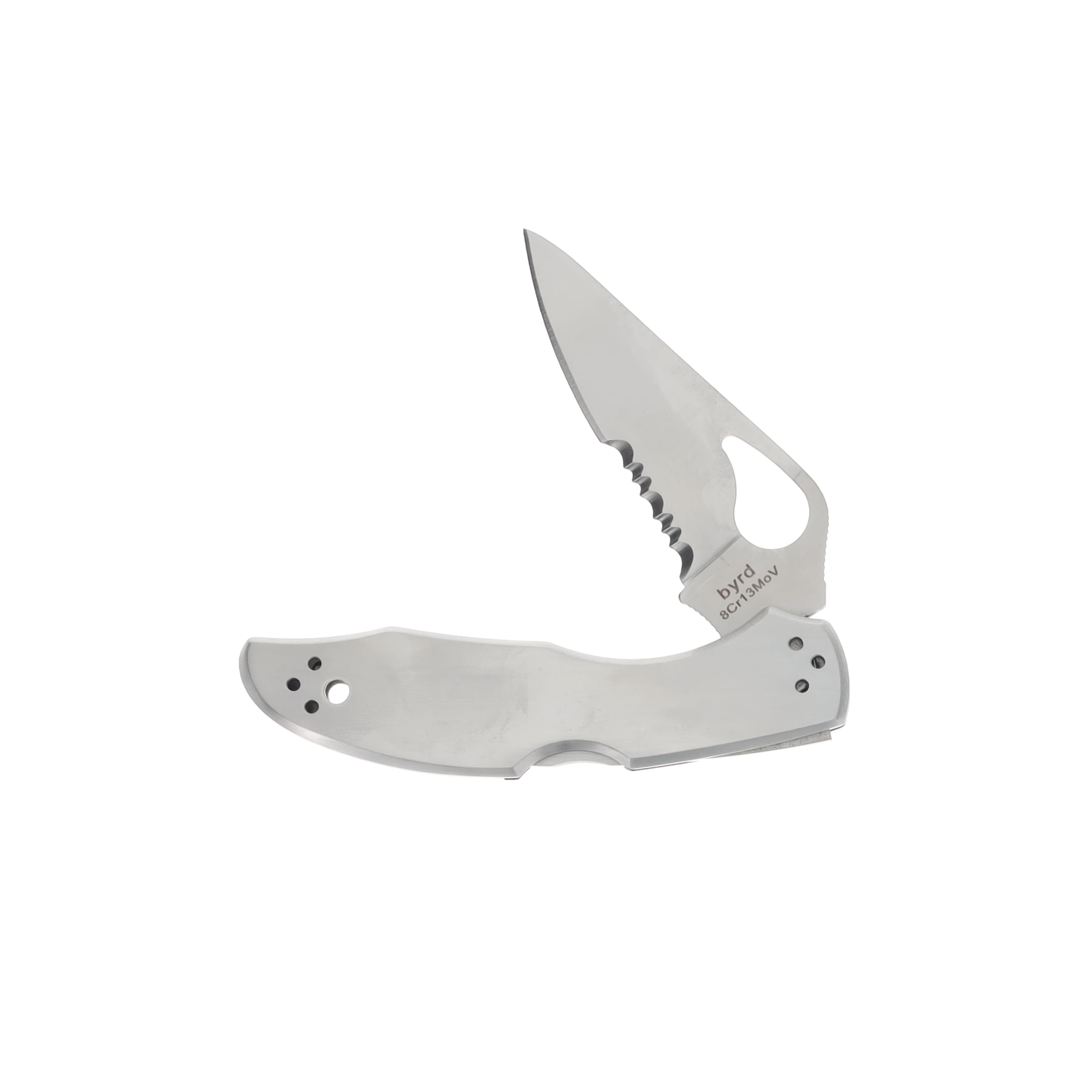 Spyderco Byrd Meadowlark 2 Stainless Steel Knife 2.97in Combo Edge Blade SPBY04PS View 3