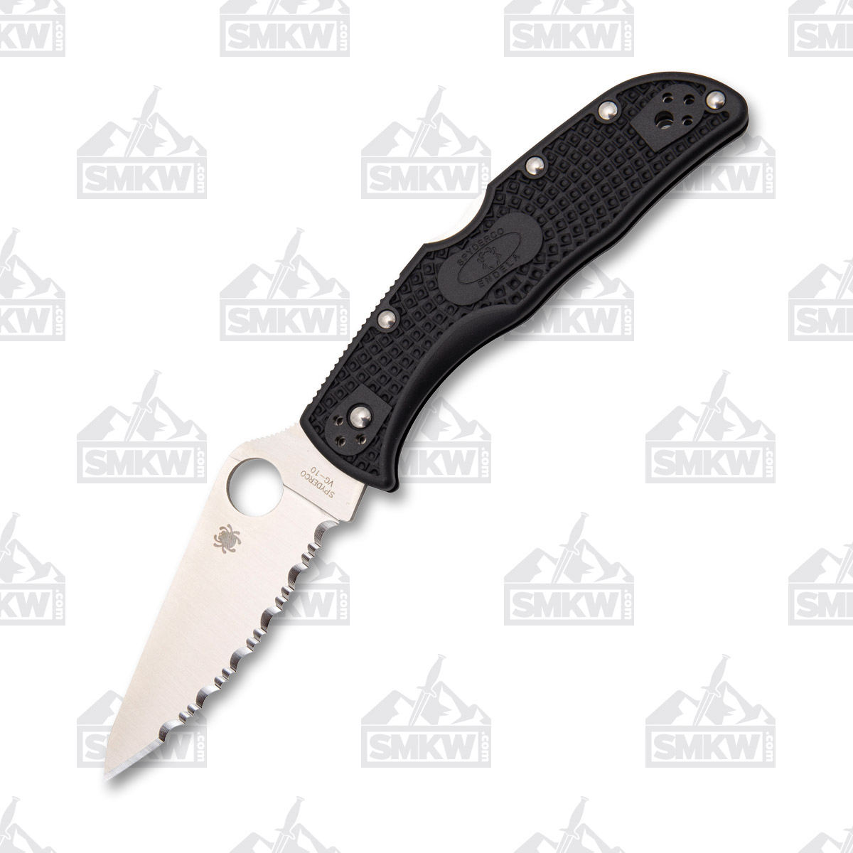 Spyderco Endela Folding Knife 3.41in Serrated Edge FGN SPC243SBK View 3