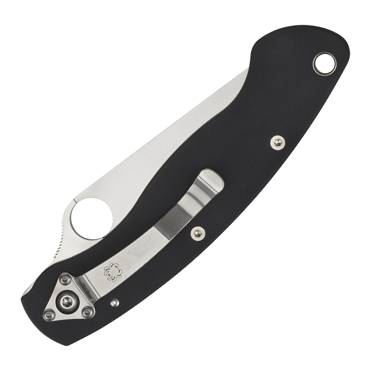 Spyderco Military Model Folding Knife 4in Plain Edge G10 Linerlock SPC36GPE View 2