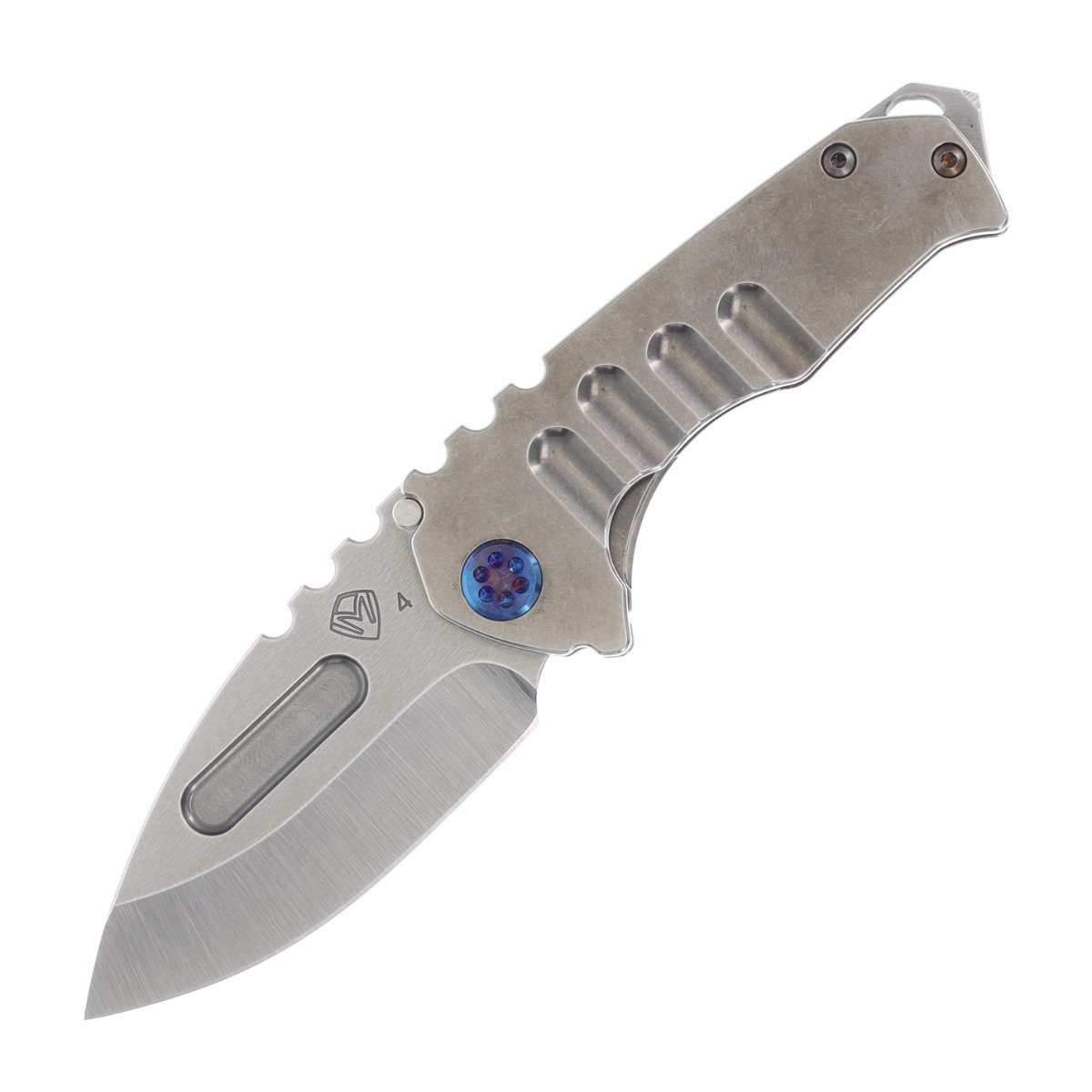 Medford Praetorian Genesis T 3.3in Drop Point Blade Acid Etched Flame View 1