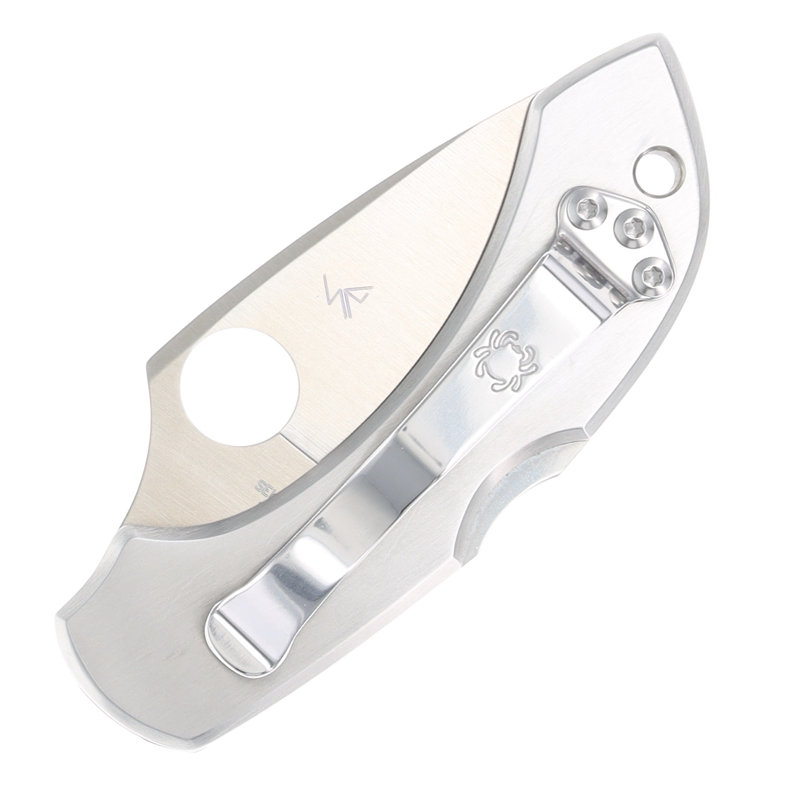 Spyderco Dragonfly Stainless Tattoo 2.31in Plain Satin Drop Point SPC28PT View 4