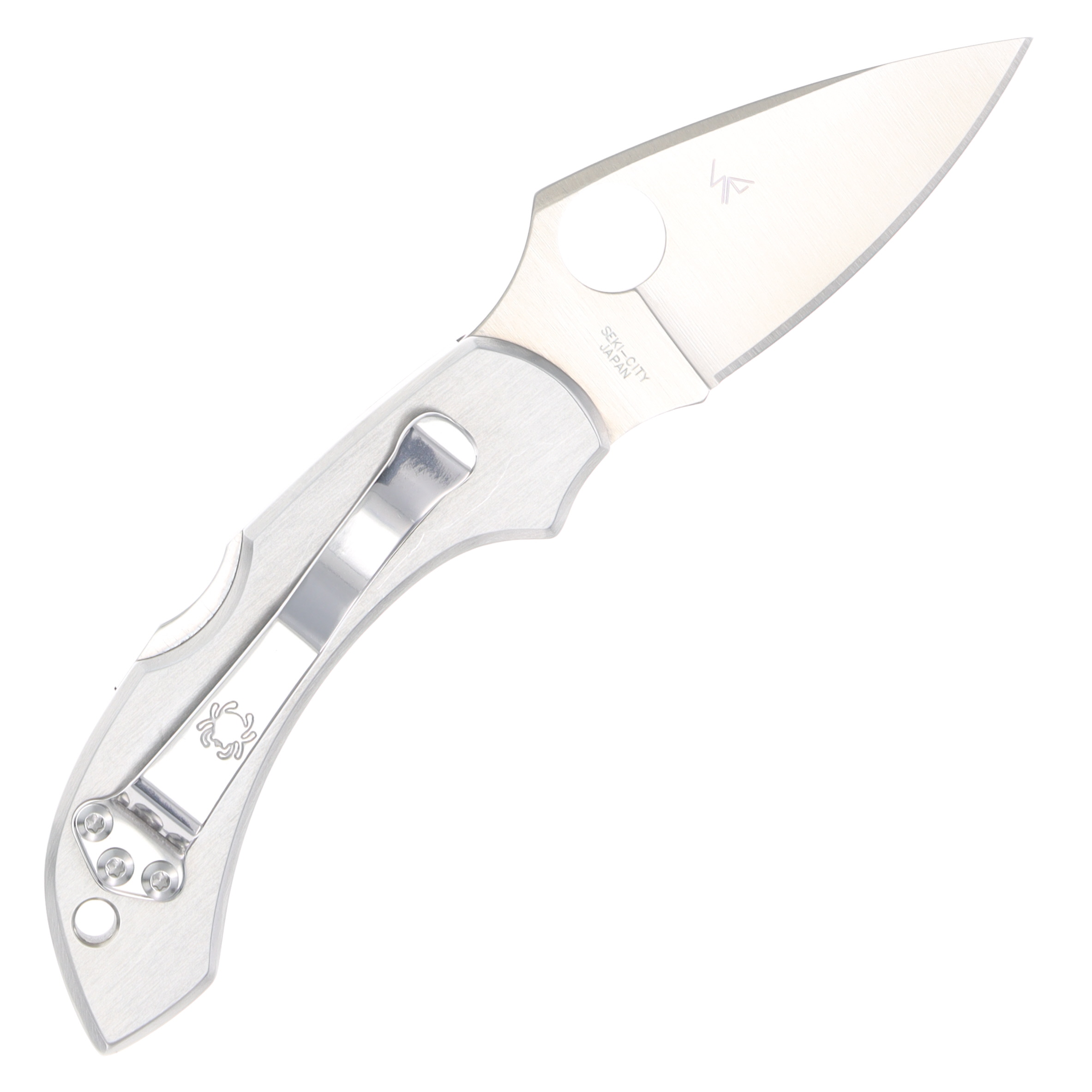 Spyderco Dragonfly Stainless Tattoo 2.31in Plain Satin Drop Point SPC28PT View 2