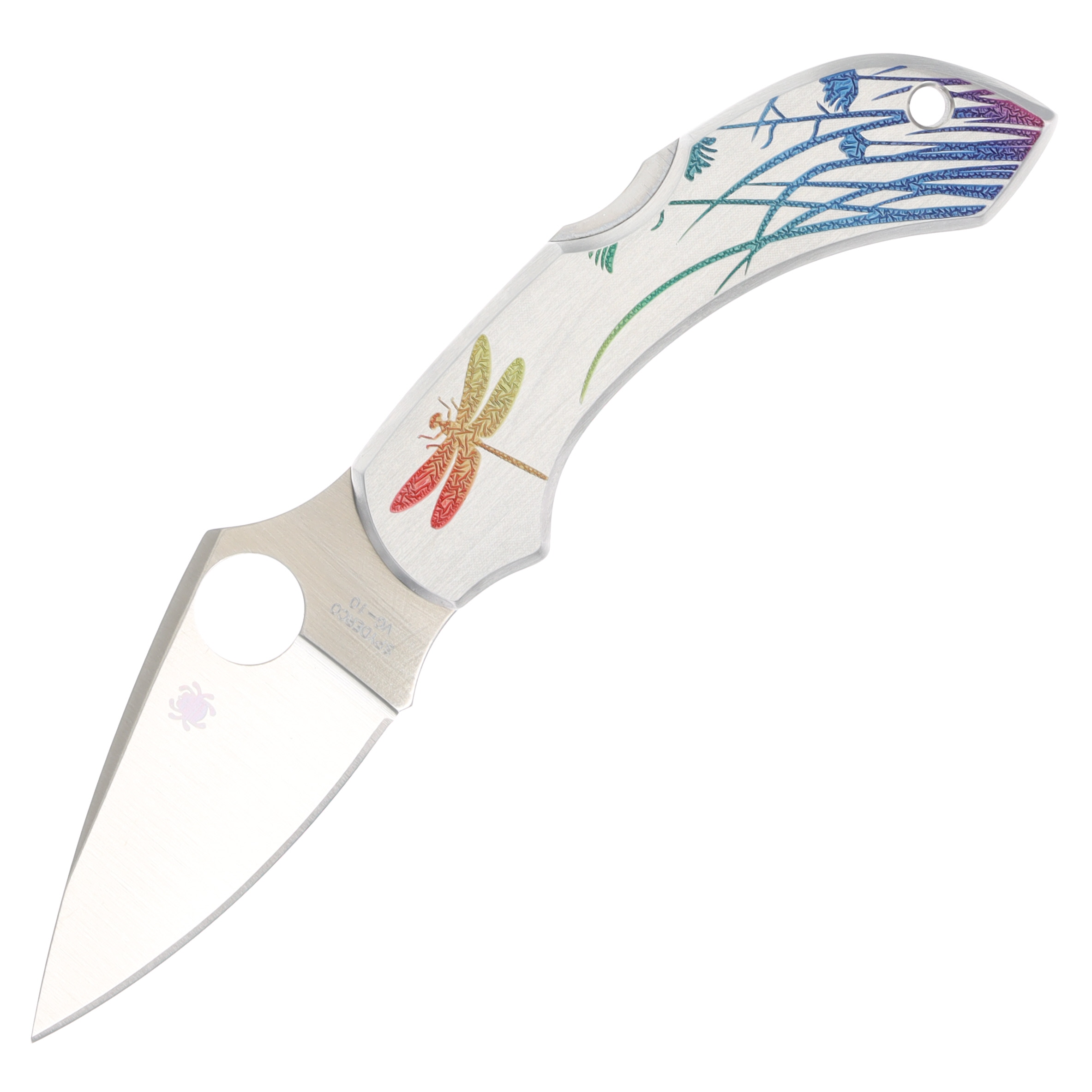 Spyderco Dragonfly Stainless Tattoo 2.31in Plain Satin Drop Point SPC28PT View 1