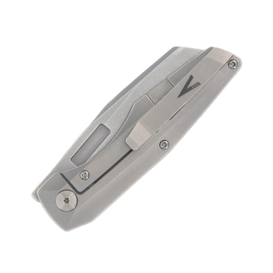 Vero Axon Framelock Folding Knife Stonewash M390/Stonewash Titanium View 8
