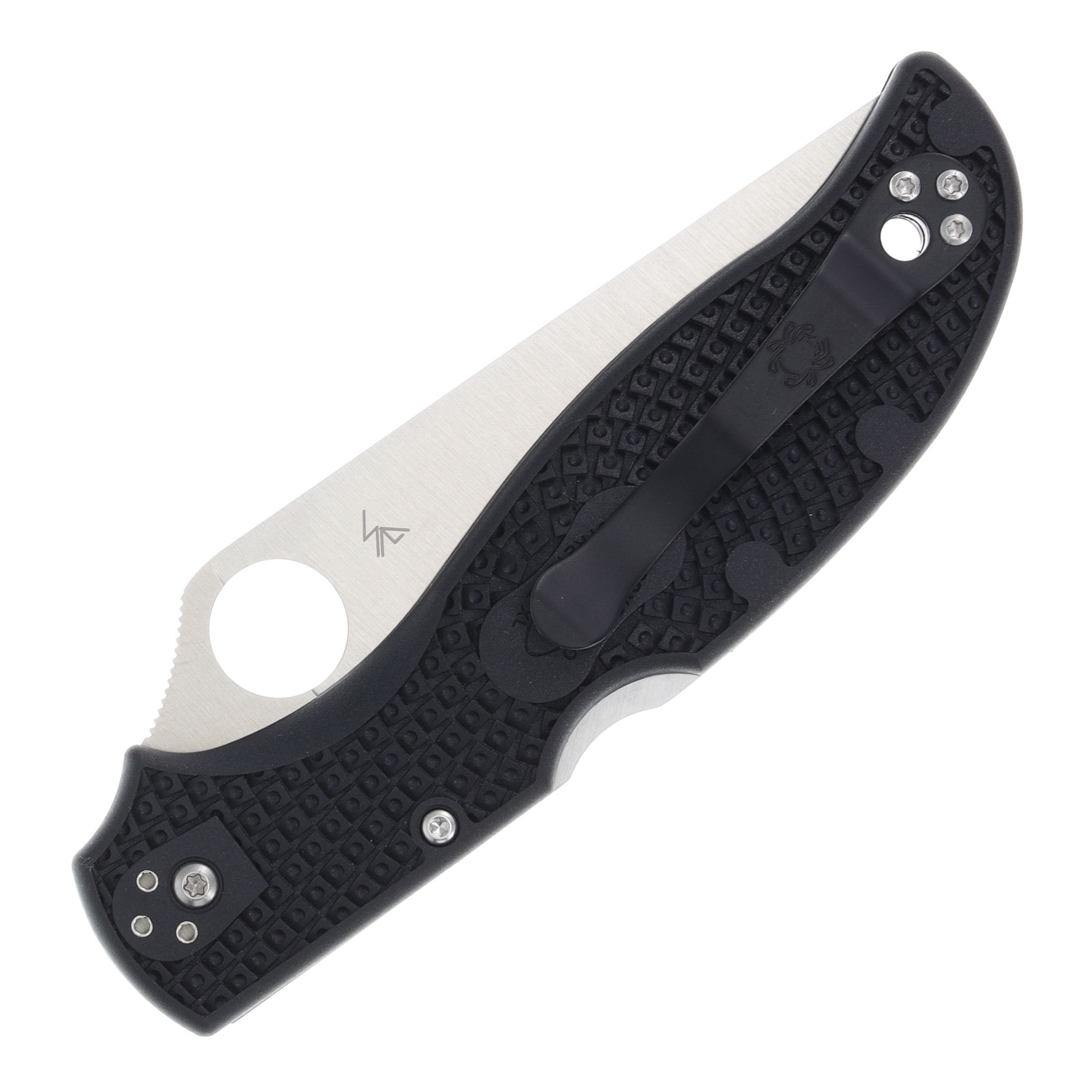 Spyderco Stretch 2XL Lightweight Folding Knife 3.99in Satin Part Serrated Blade SPC258PSBK View 2