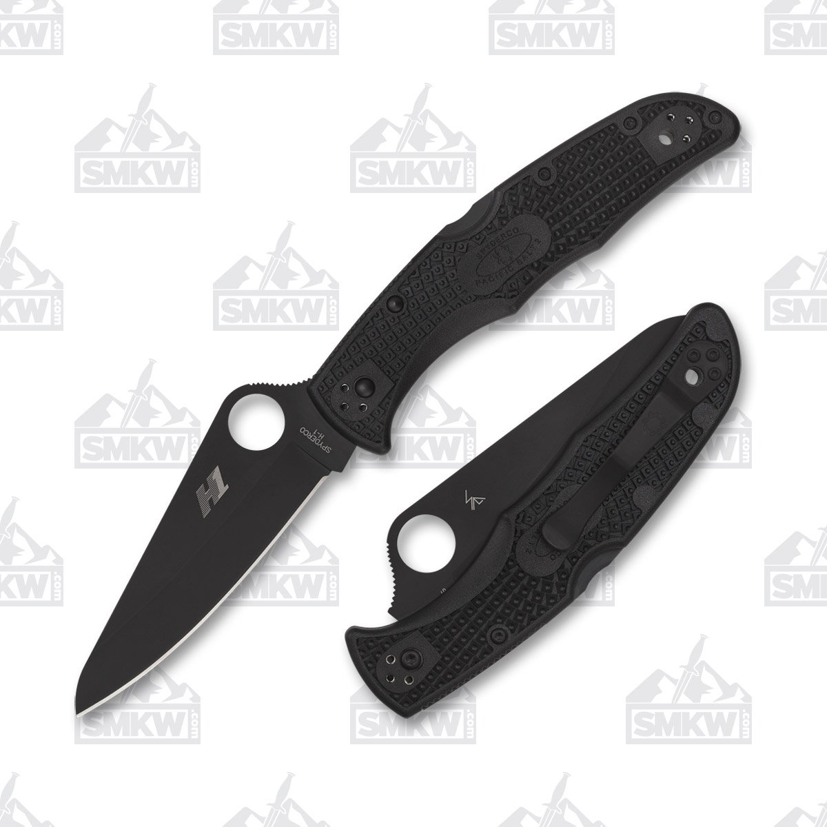 Spyderco Pacific Salt 2 Folding Knife 3.78in Black TiCN Blade SPC91PBBK2 View 1