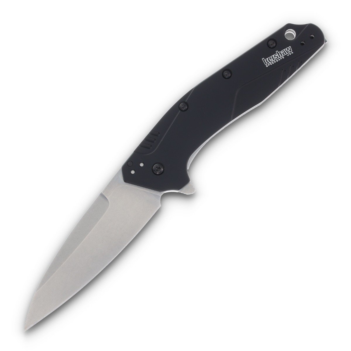 Kershaw Dividend Folding Knife Black Aluminum 3 In Magnacut Stonewash Drop Point KS1812BLKMAG View 1