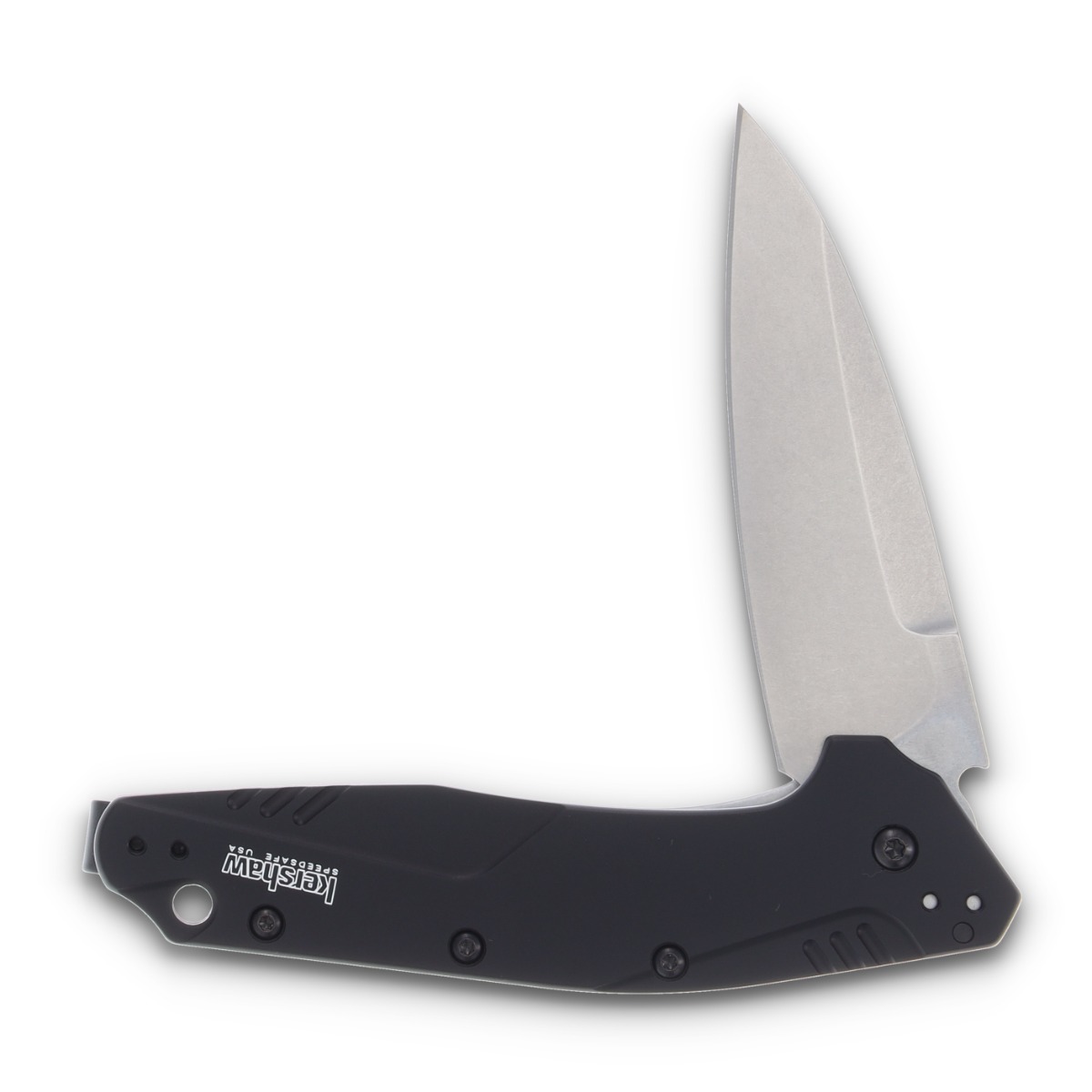 Kershaw Dividend Folding Knife Black Aluminum 3 In Magnacut Stonewash Drop Point KS1812BLKMAG View 3