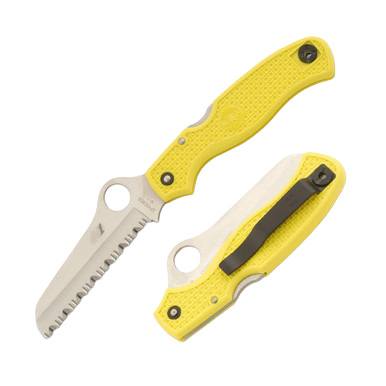 Spyderco Atlantic Salt Folding Knife Yellow FRN SPC89SYL View 1