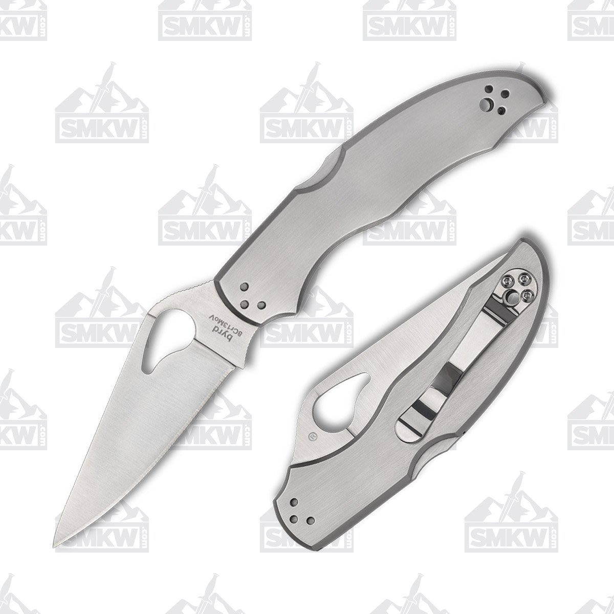 Spyderco Byrd Harrier 2 Folding Knife Plain Edge Stainless SPBY01P2 View 1
