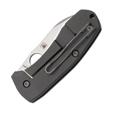 Spyderco Techno 2 Gray 2.52 Inch Plain Stonewash Modified Sheepsfoot SPC158TIP2 View 6