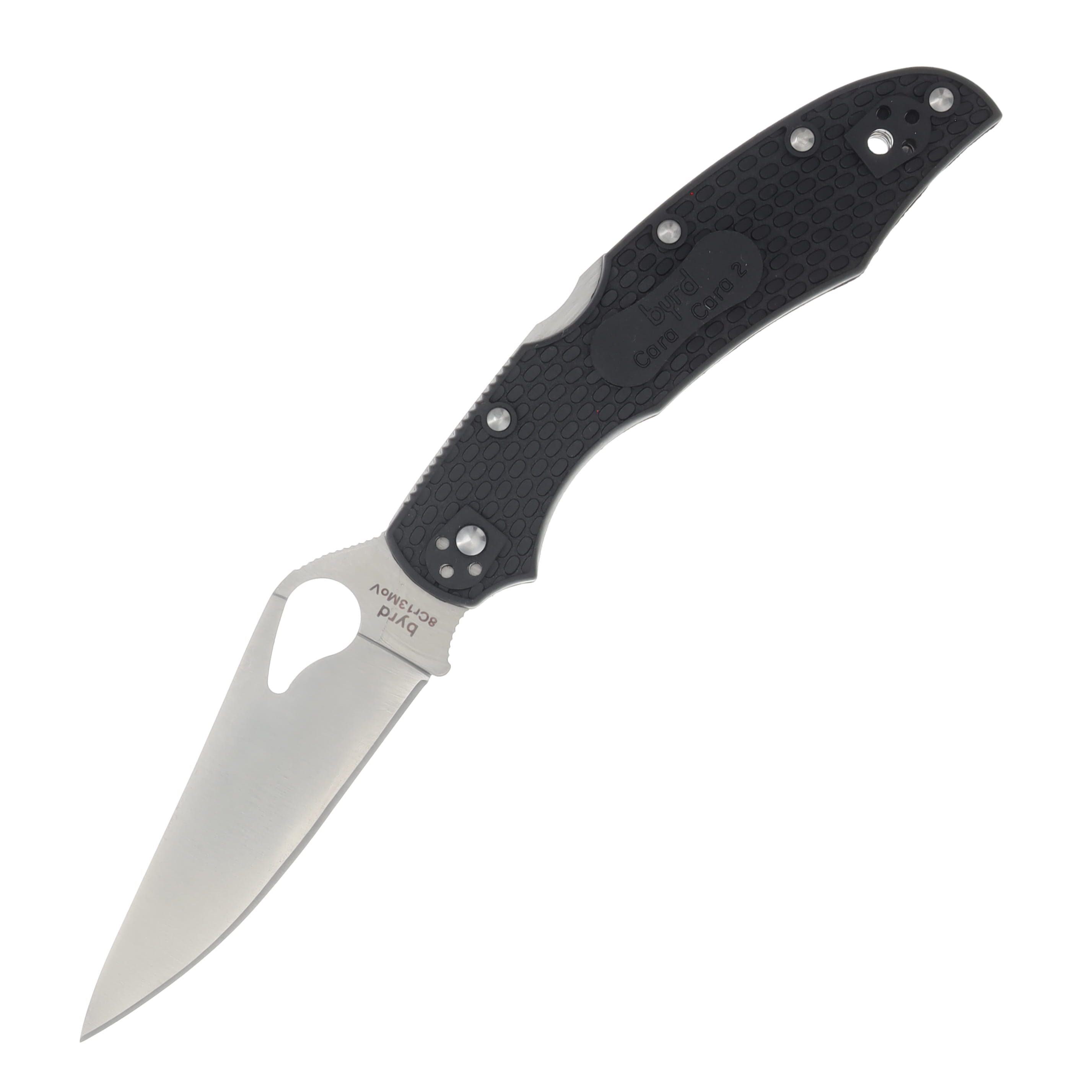 Spyderco Byrd Cara Cara 2 Folding Knife Black FRN SPBY03PBK View 1