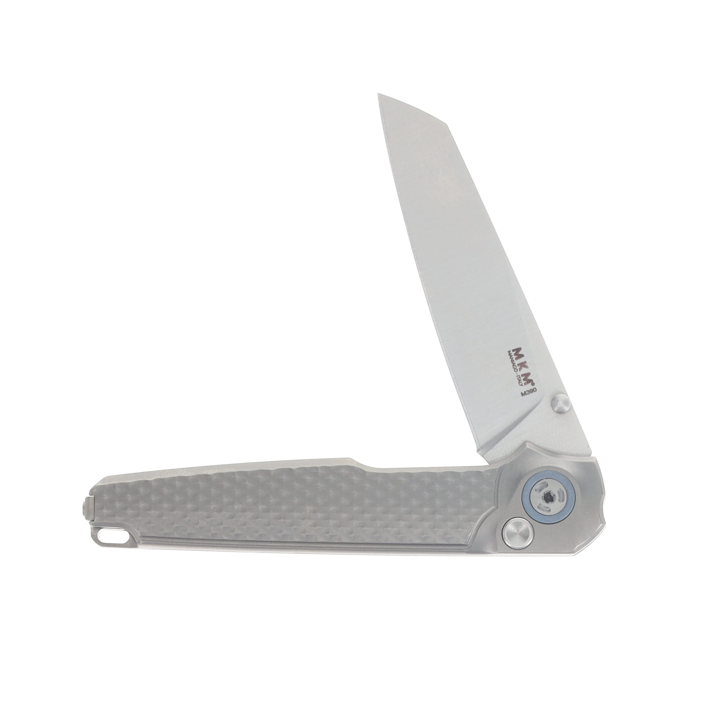 MKM Knives Miura Folding Knife 3D Gray Ti 2.72in Satin Reverse Tanto MK MI-T View 2