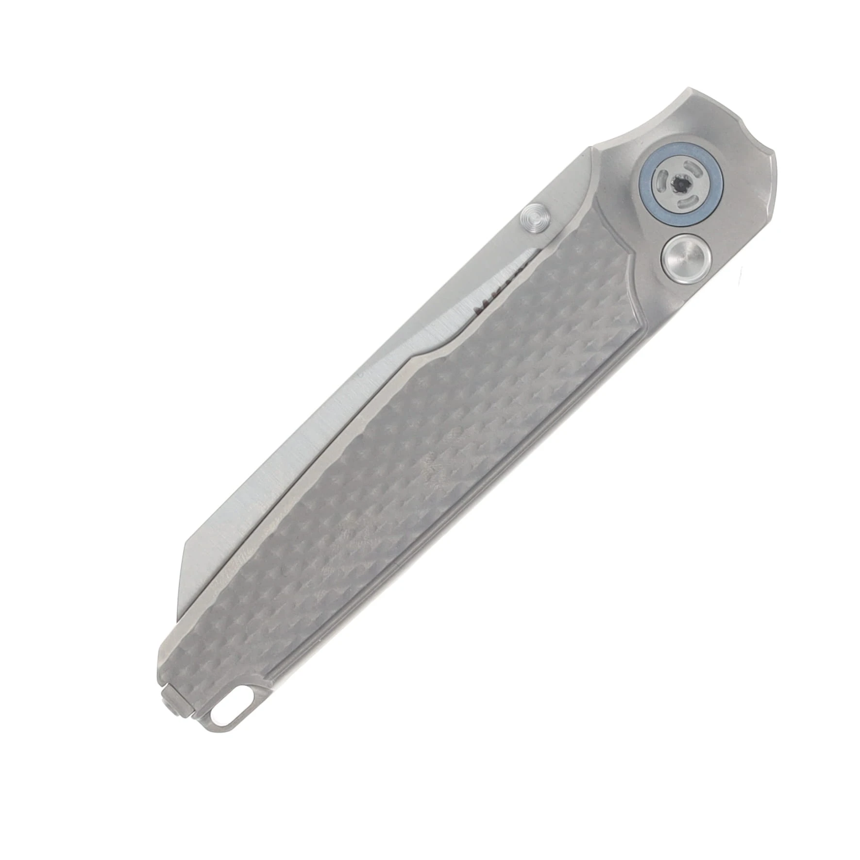 MKM Knives Miura Folding Knife 3D Gray Ti 2.72in Satin Reverse Tanto MK MI-T View 4