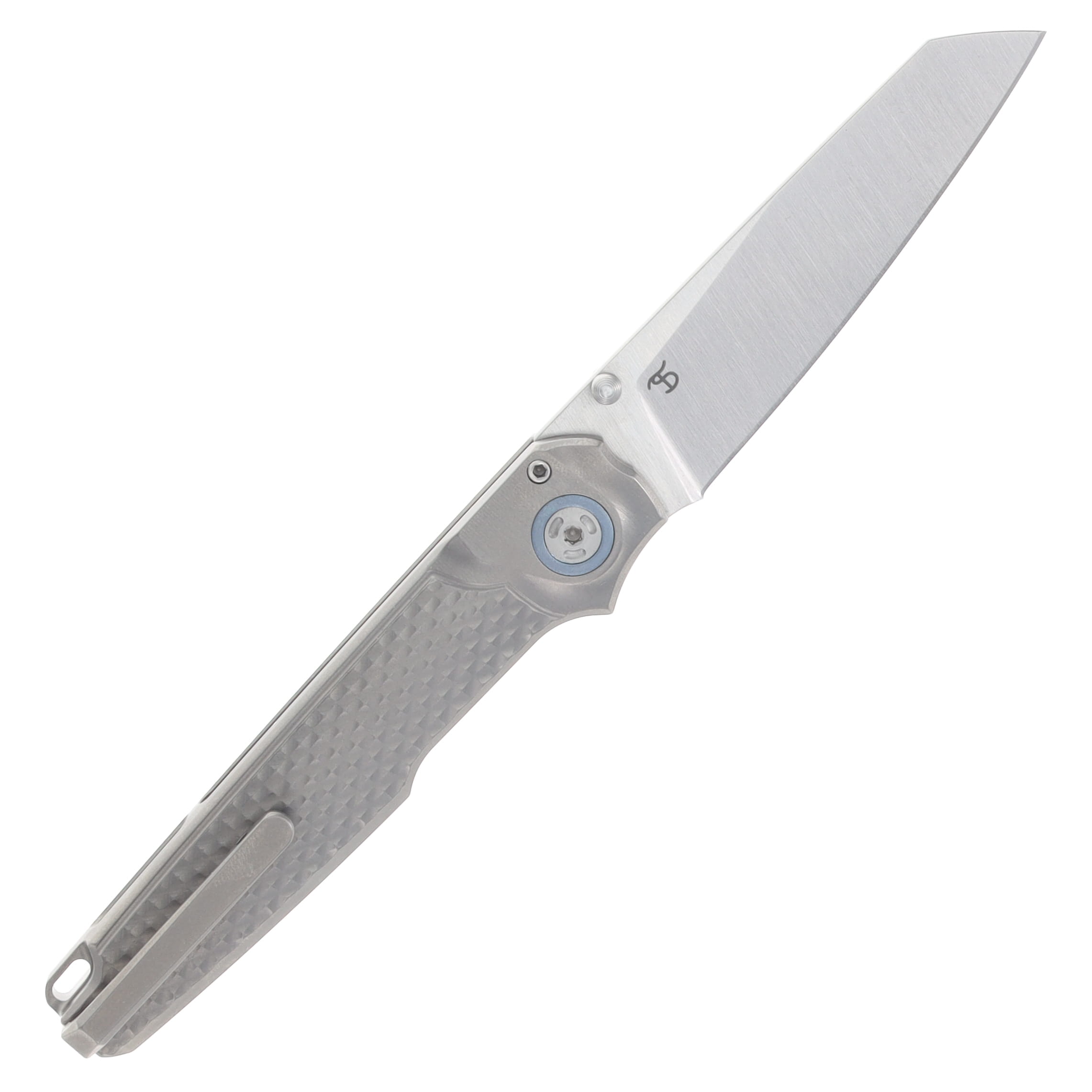 MKM Knives Miura Folding Knife 3D Gray Ti 2.72in Satin Reverse Tanto MK MI-T View 3
