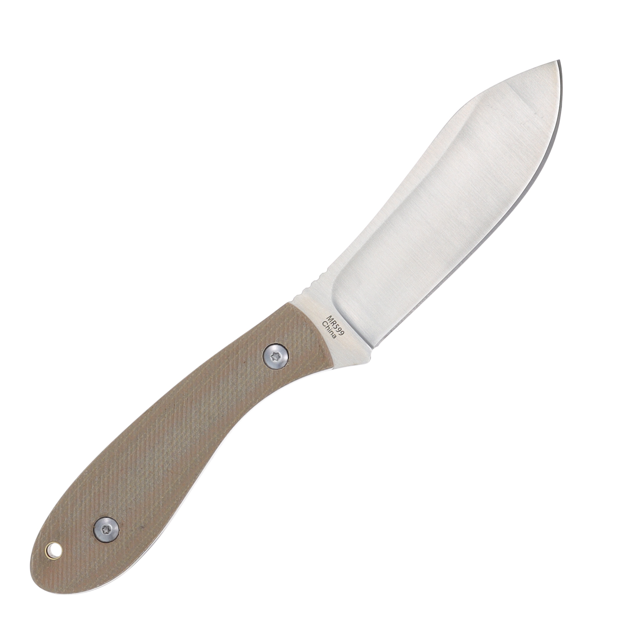 Marbles Nessmuk Fixed Blade 4in Plain Satin Micarta MR599 View 2