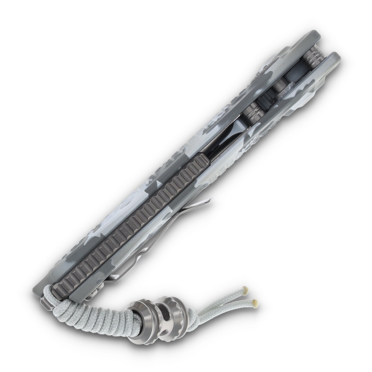 Microtech Stitch Out-the-Side Automatic Knife Arctic Camo Full Serrated AUMT1693ACS View 6