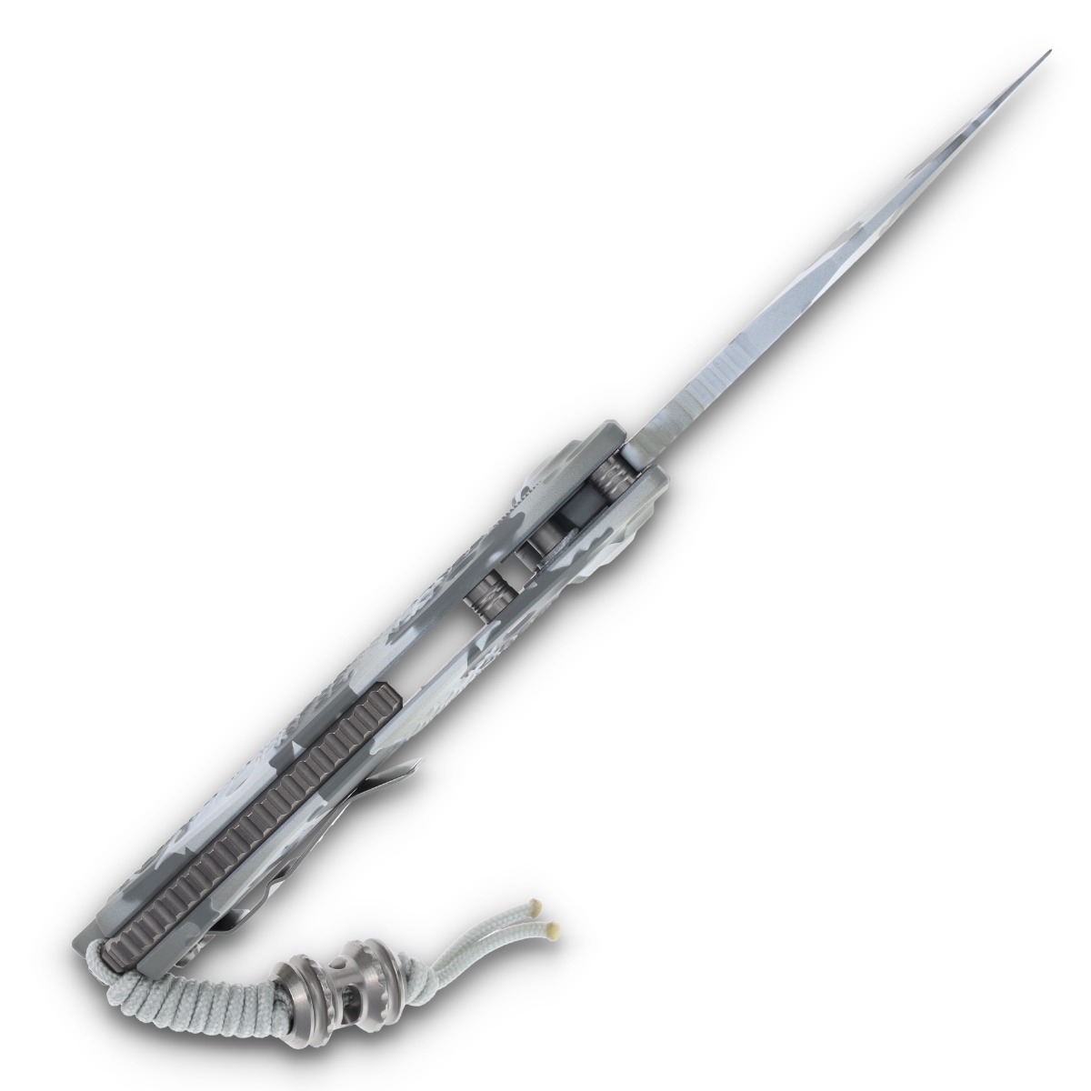 Microtech Stitch Out-the-Side Automatic Knife Arctic Camo Full Serrated AUMT1693ACS View 7