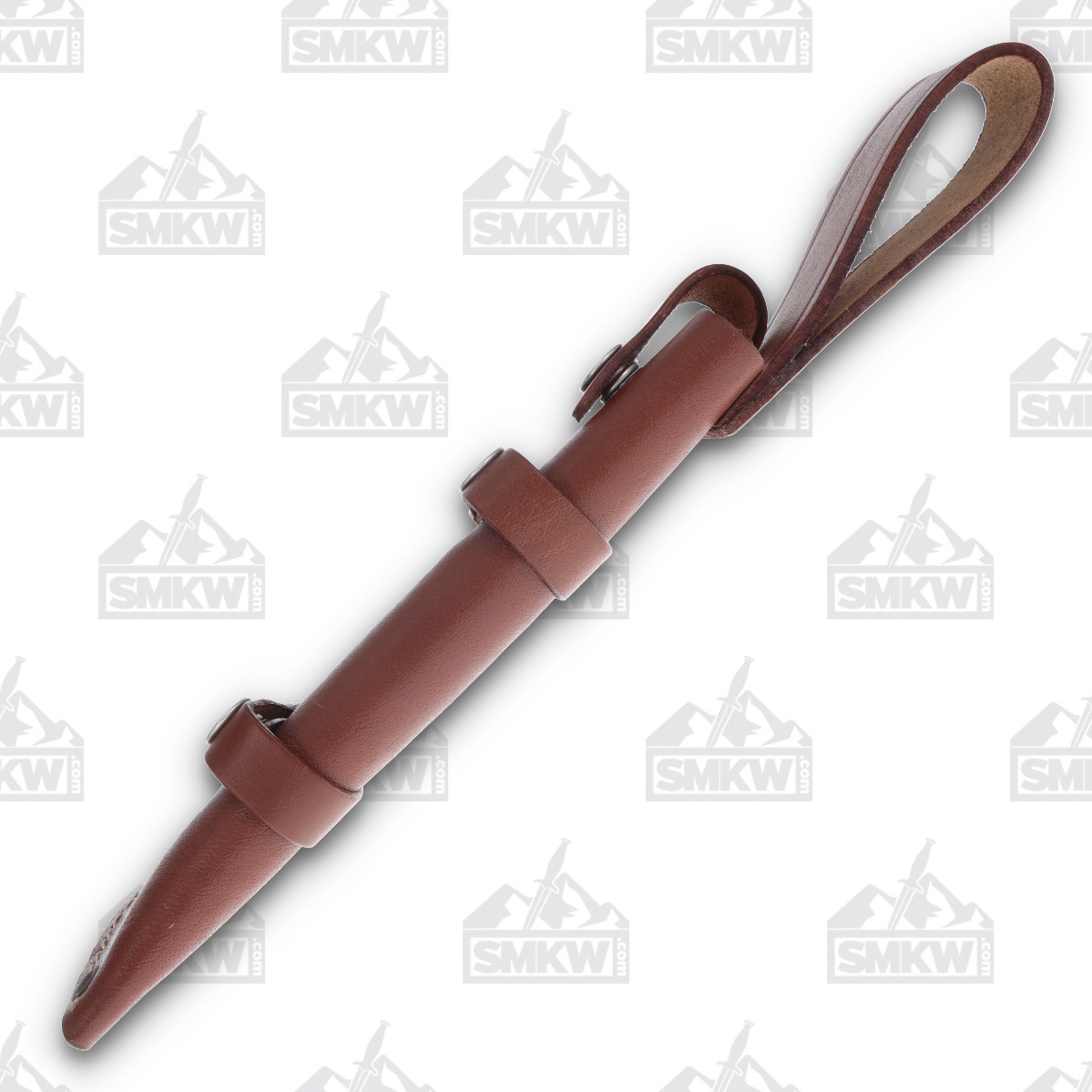 Marbles Stacked Leather 8.75in Satin Clip Point Fixed Blade Knife MR488 View 12
