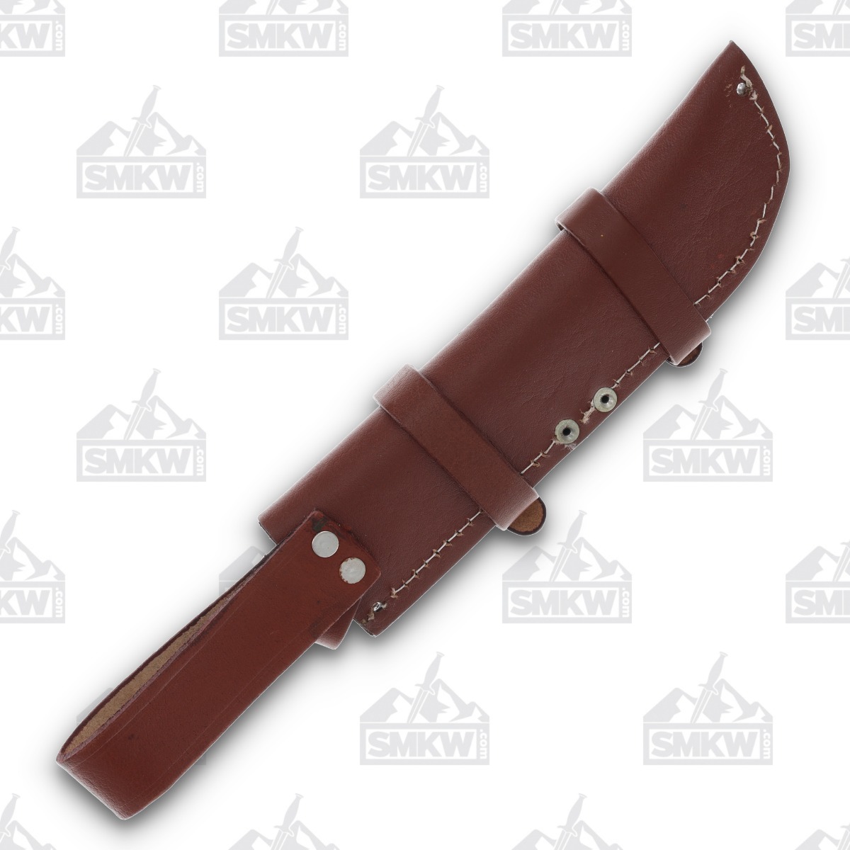 Marbles Stacked Leather 8.75in Satin Clip Point Fixed Blade Knife MR488 View 10