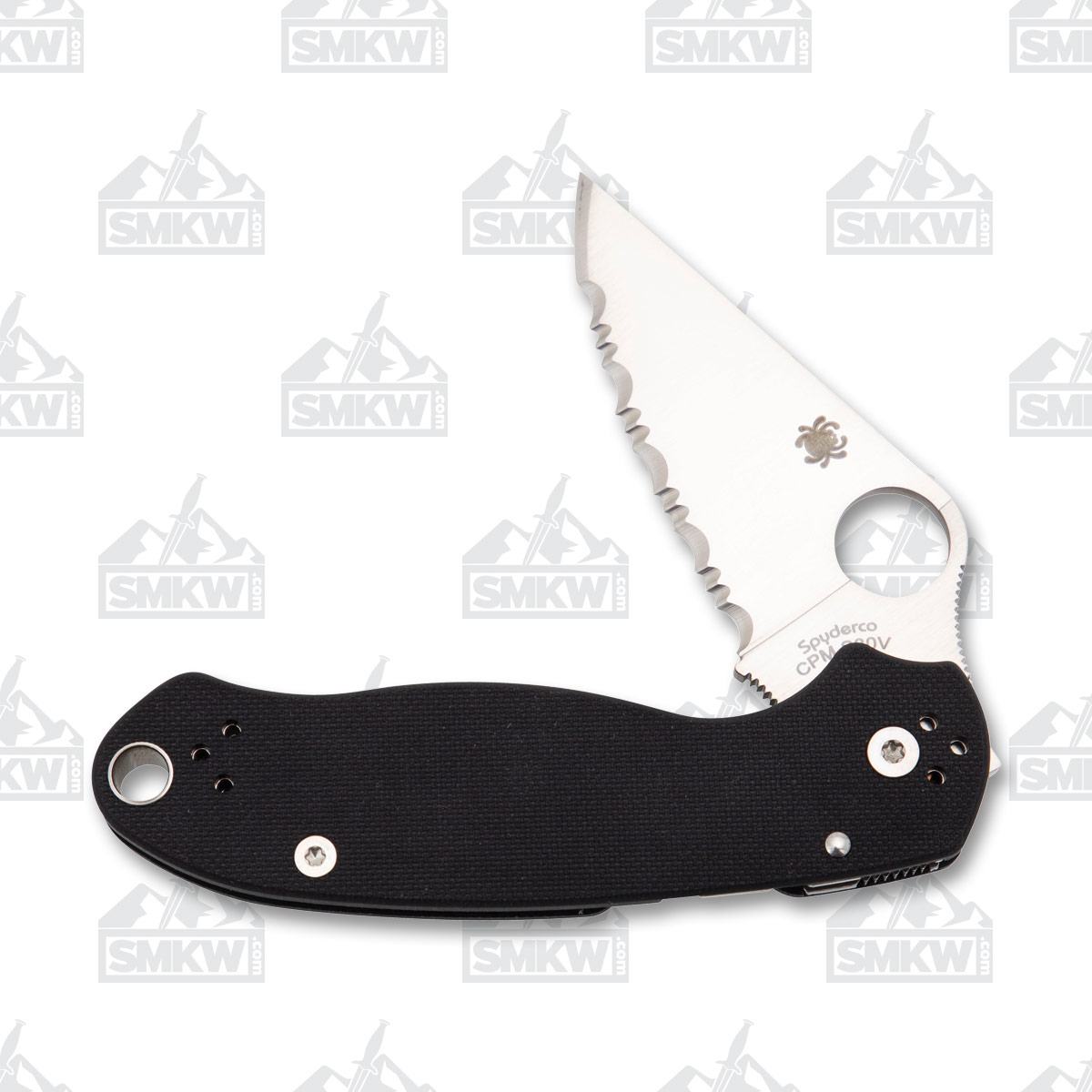 Spyderco Para 3 Folding Knife 2.95in Serrated G10 Compression Lock SPC223GS View 4